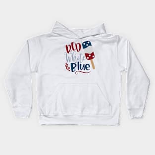 Red White and Blue Kids Hoodie